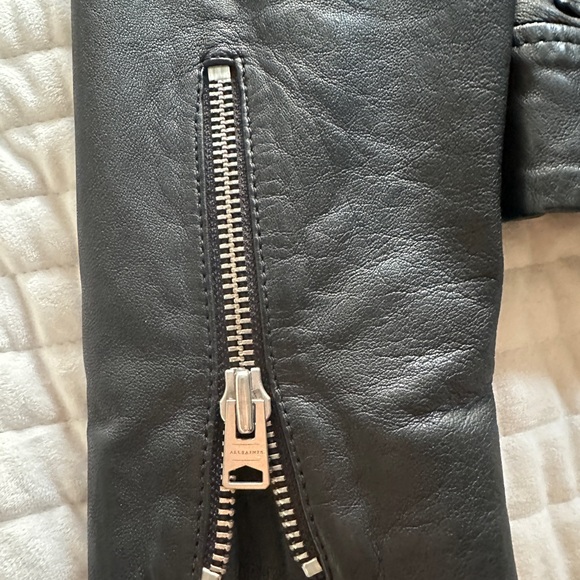 All Saints Black Leather Jacket for Men - Picture 2 of 5